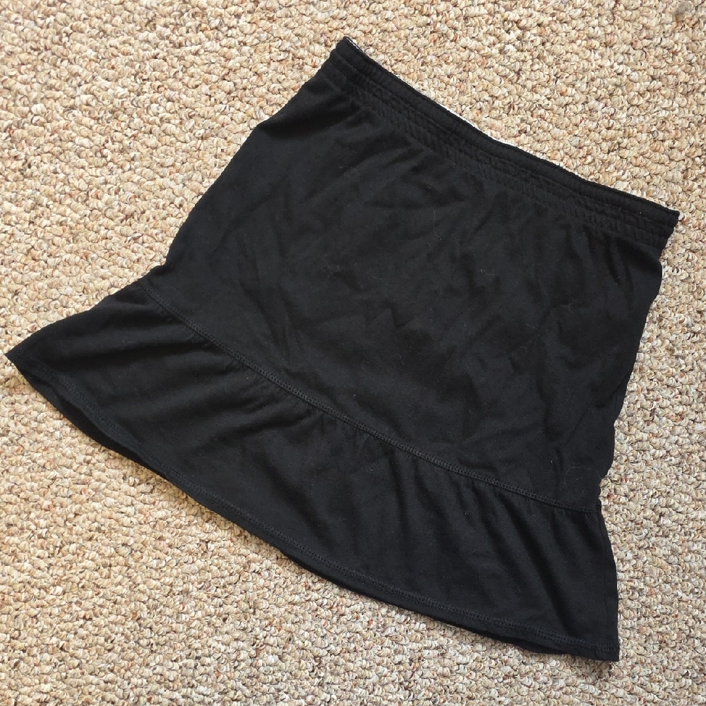 Faded Glory Black Ruffle Hem Girls Skirt